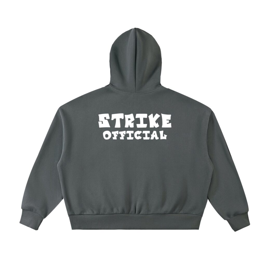 Fleeced Full-Zip Boxy Hoodie