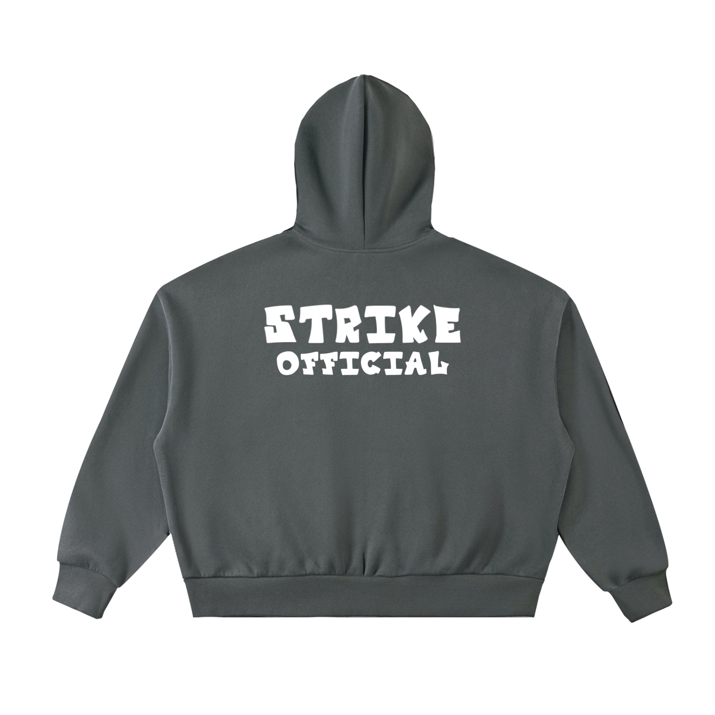 Fleeced Full-Zip Boxy Hoodie