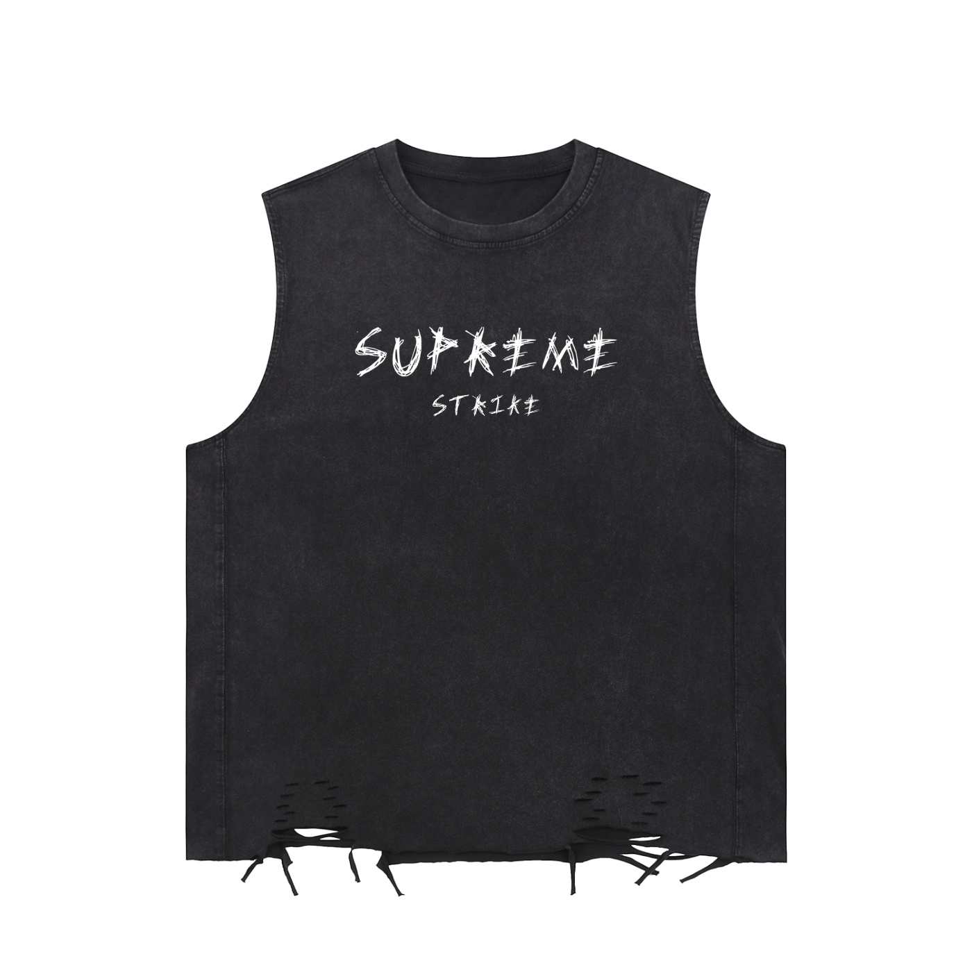 Snow Washed Raw-Hem Tank Top