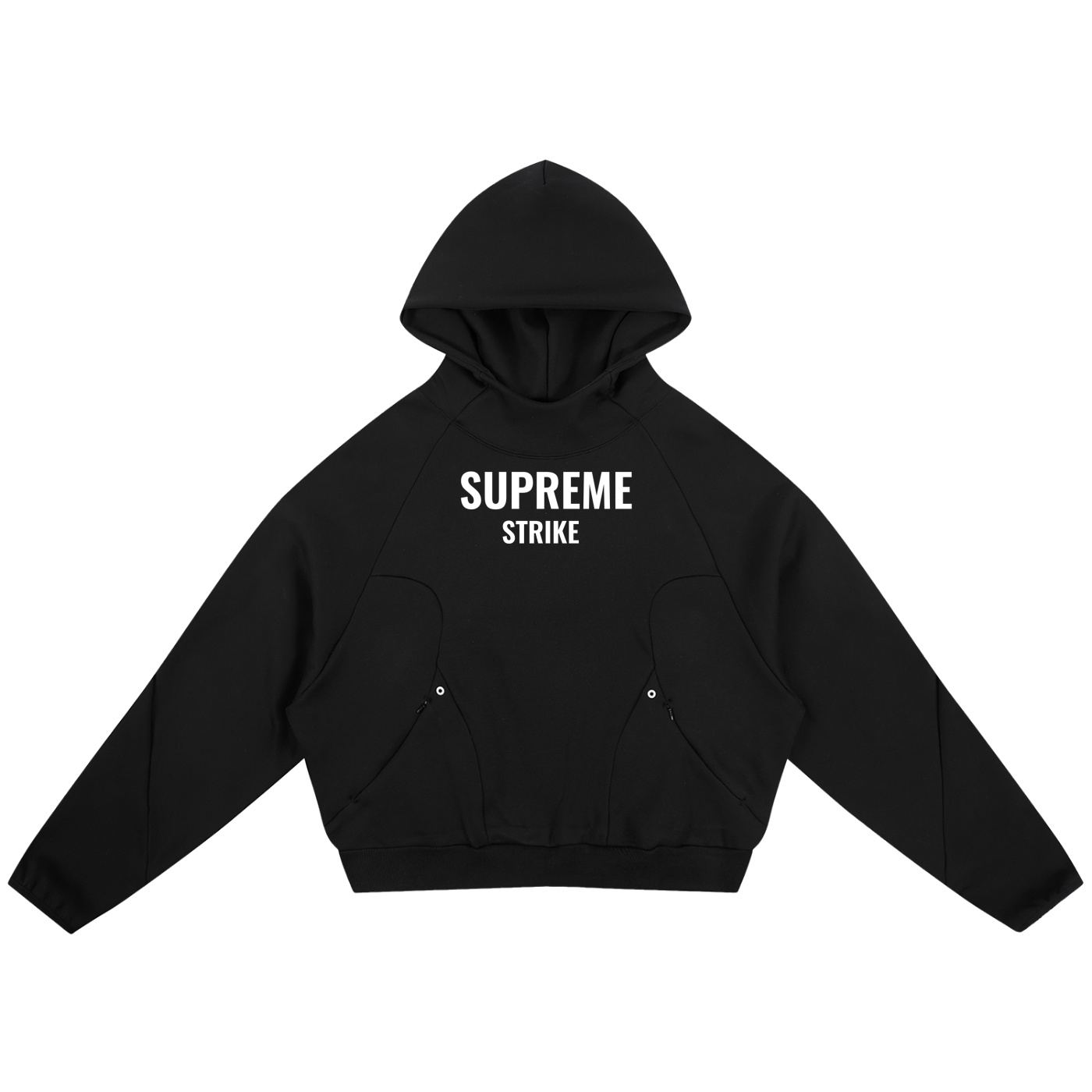 Curved Panel Raglan Hoodie