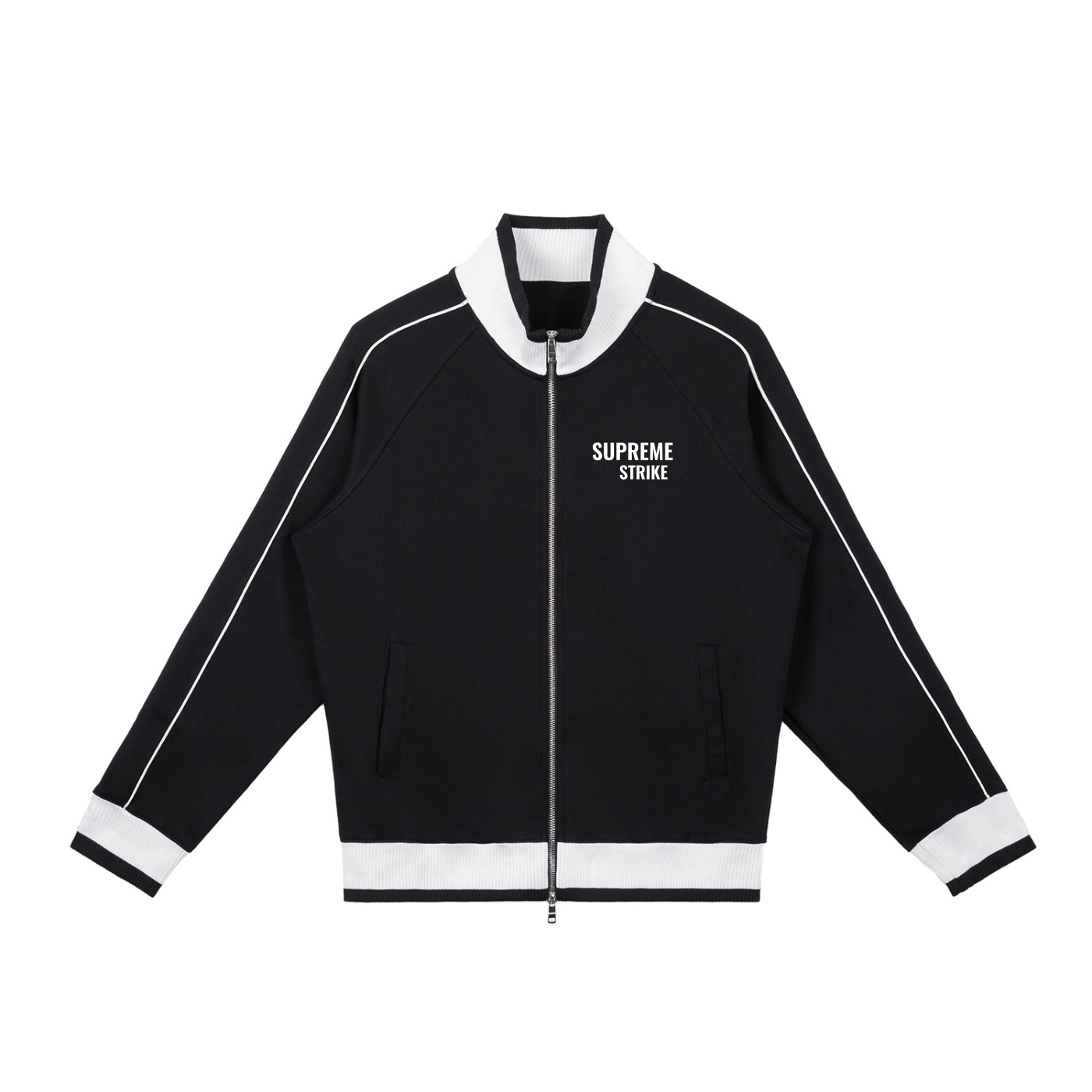 Color Block Raglan Sleeve Zip Track Jacket